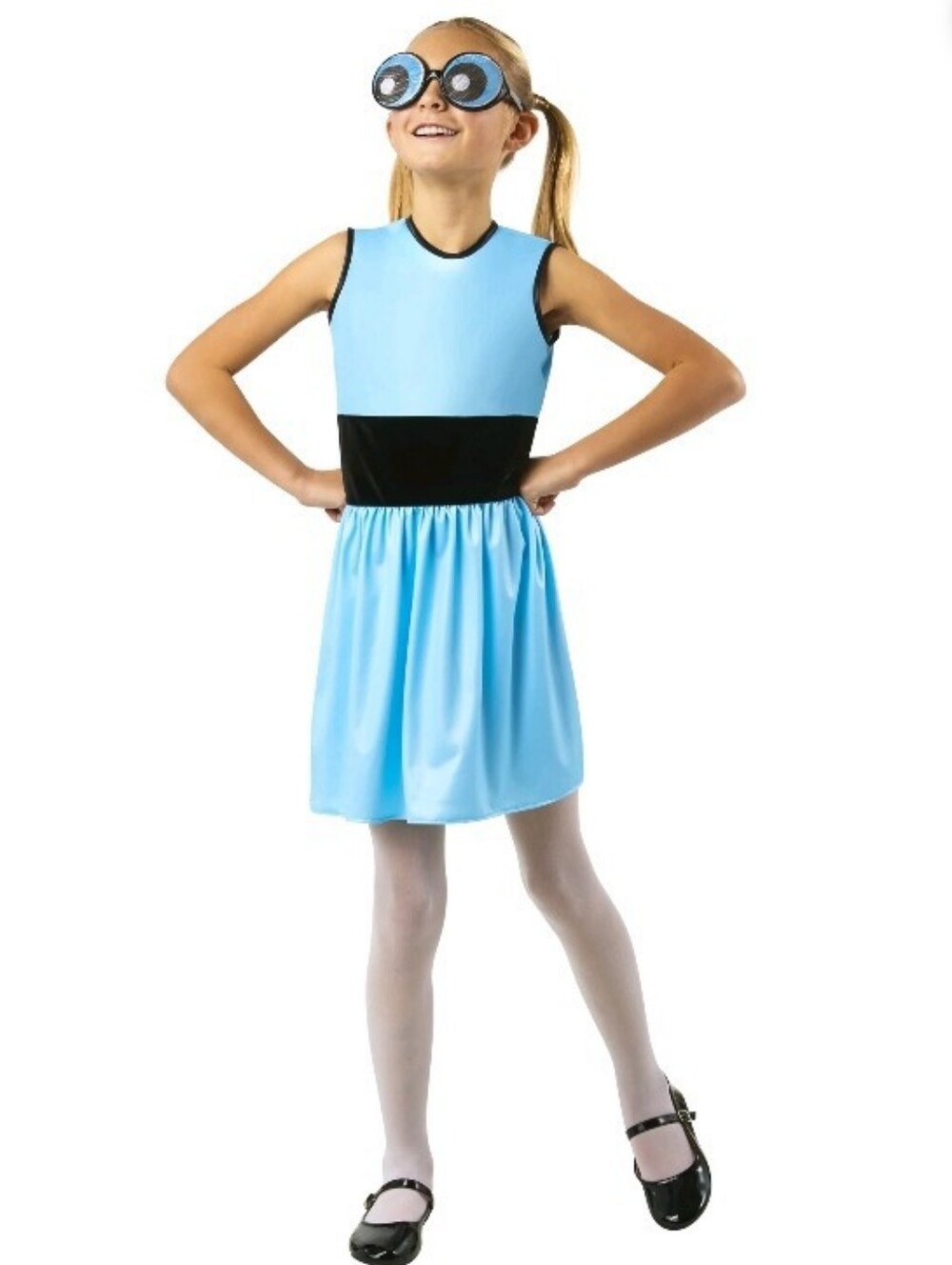 Licensed Powerpuff Girls Bubbles Costume Dress , Sz Small *No Glasses NWT *READ